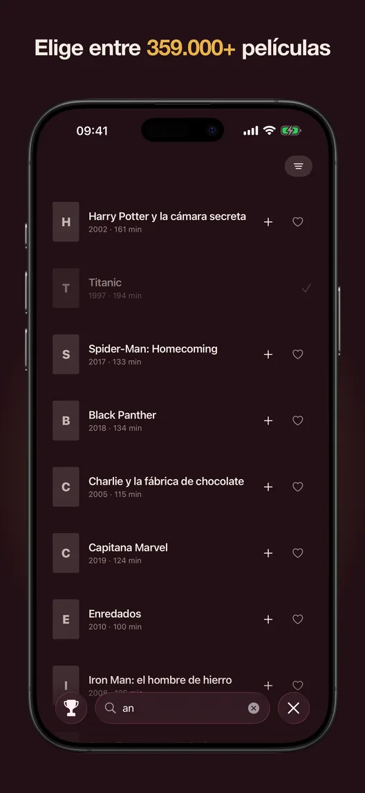 Elige entre 359.000+ películas